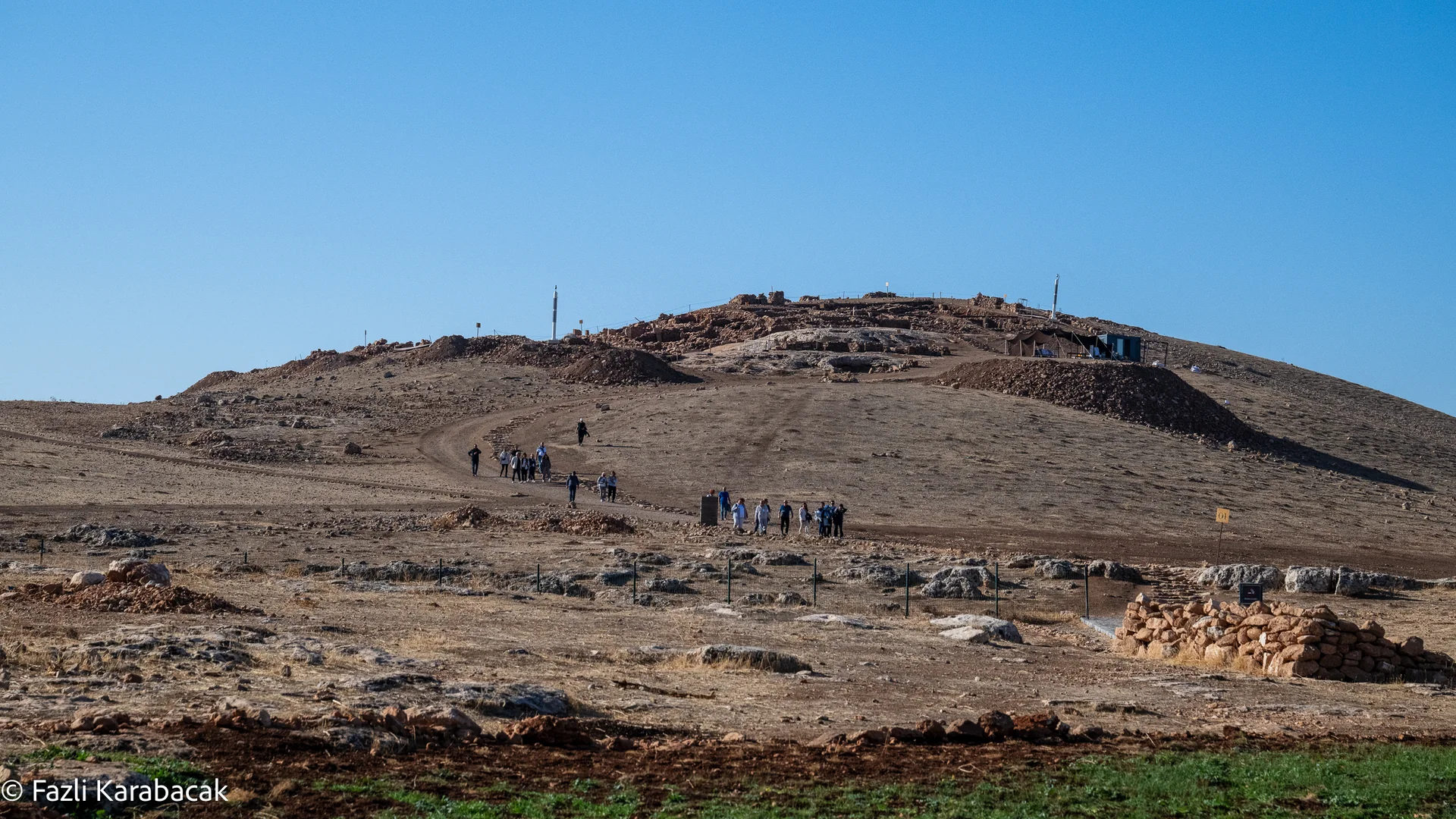 Karahantepe archaeological site with surrounding landscape of southeastern Turkey